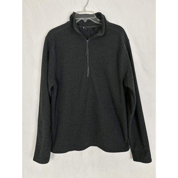 Killik Other - Killik Sweater Men Large Gray Waffle Knit 1/4 Zip Pullover Stretch Hunting Hike
